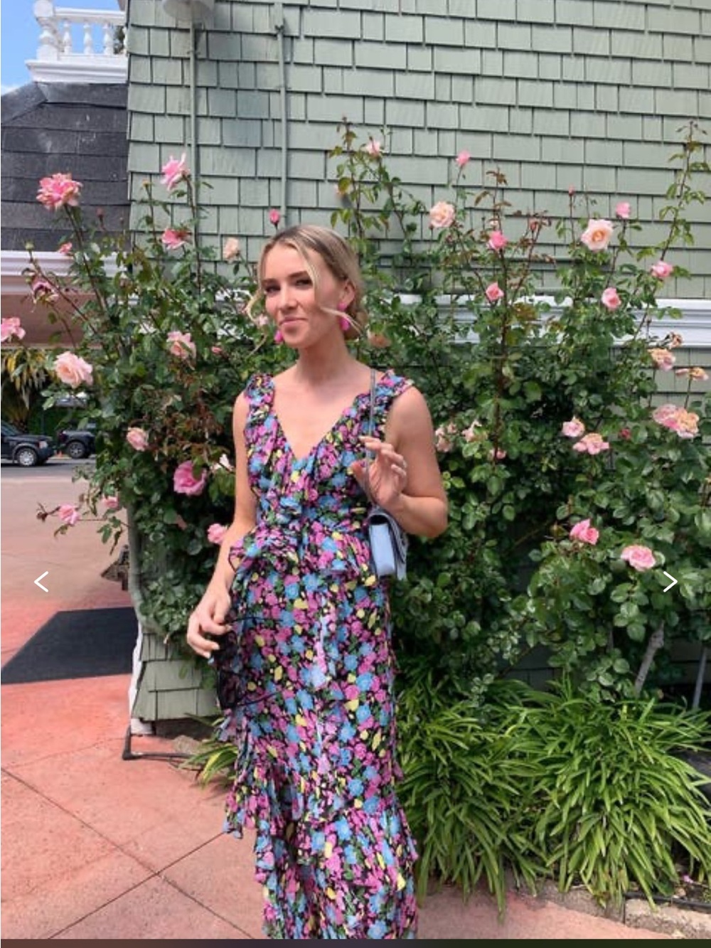 AMUR Evita Floral Ruffle Maxi